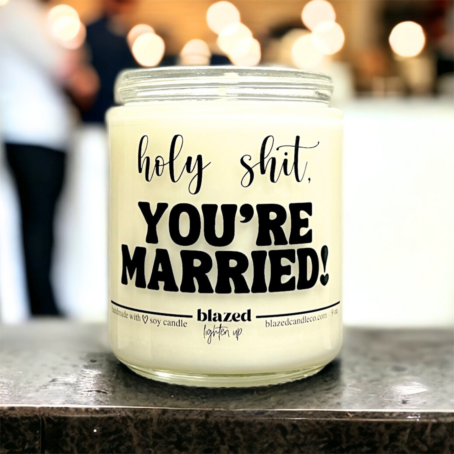Holy Shit, You're Married Candle